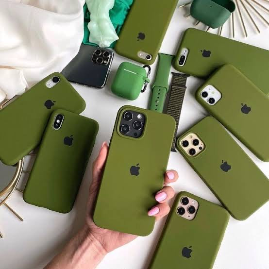 (Army Green) iPhone Premium Quality Silicone Case