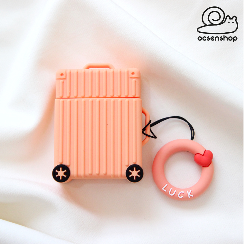 Cute Suitcase Luggage Design Airpod 2 silicone case