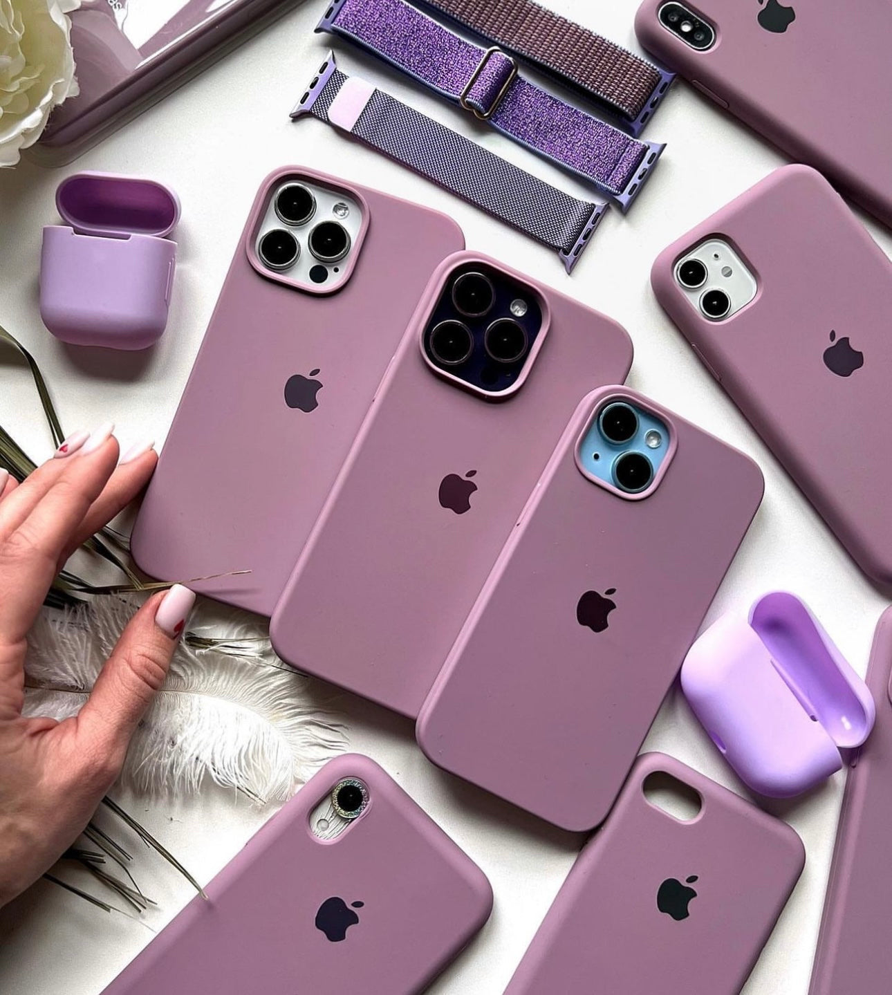 iPhone Premium Quality Silicone Case (MAUVE COLOUR)