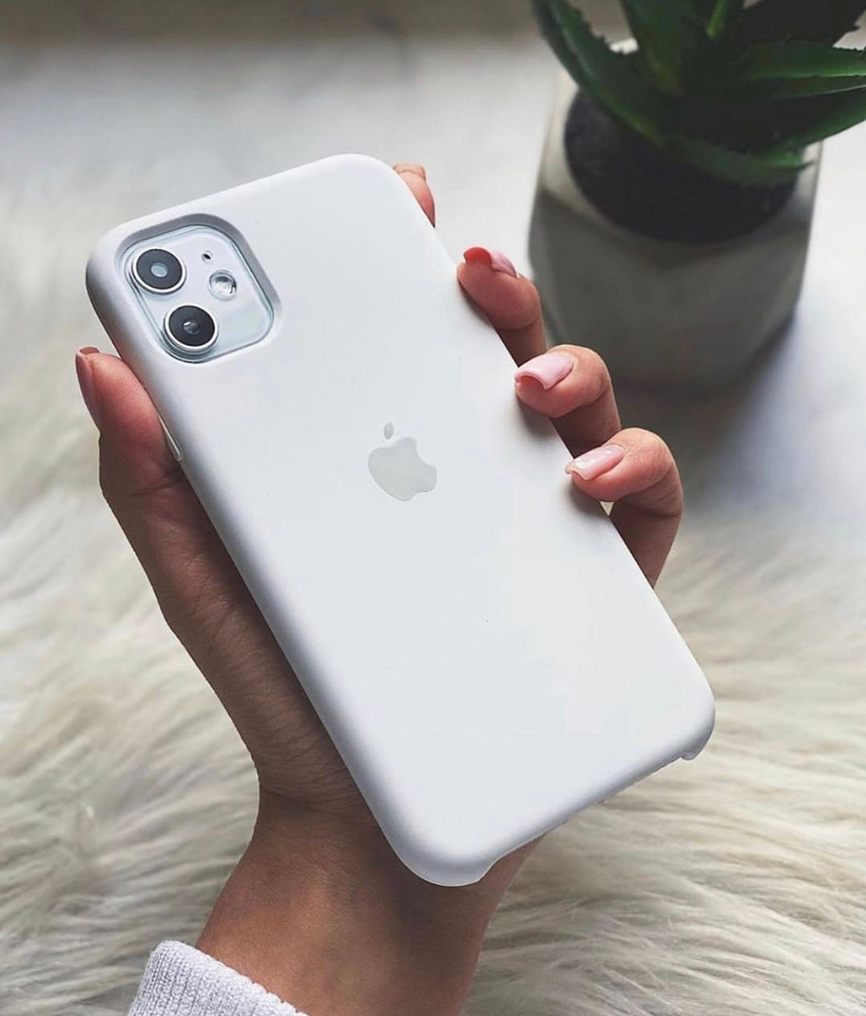 (White) iPhone Premium Quality Silicone Case