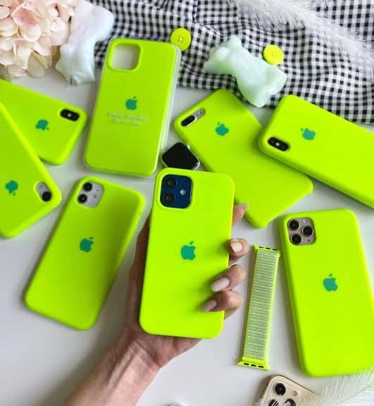 (Neon Green) iPhone Premium Quality Silicone Case