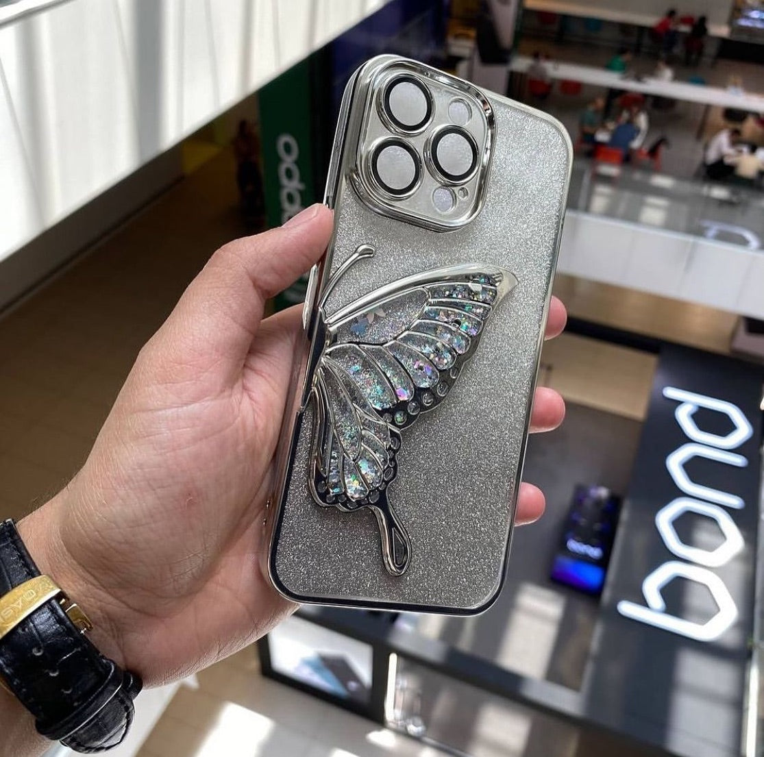 New Premium Butterfly Shimmer Case