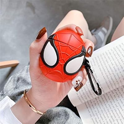 Airpods Protection Case Silicon Protector Cute Skin Compatible with Airpod 1 and 2 Spider