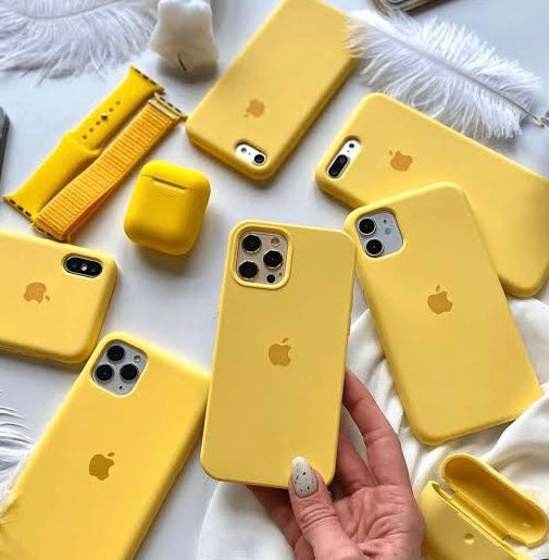 (YELLOW) iPhone Premium Quality Silicone Case