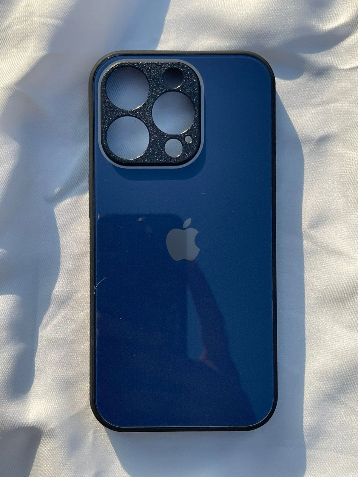 Navy-Blue Glass Case with logo