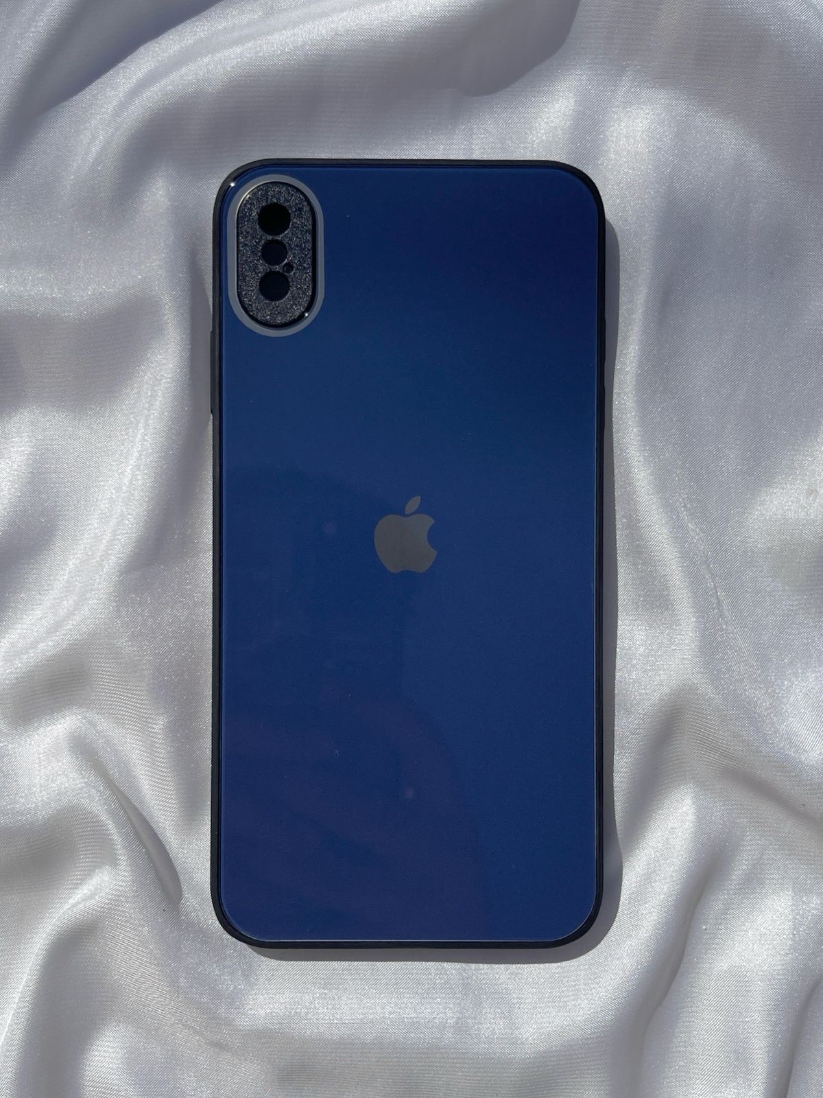 Navy-Blue Glass Case with logo