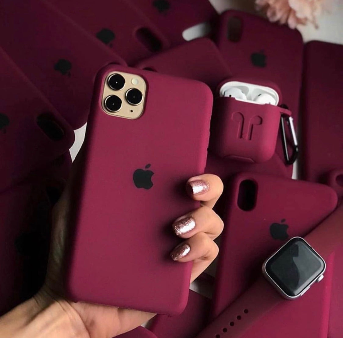 (Plum/Wine) iPhone Premium Silicone Case