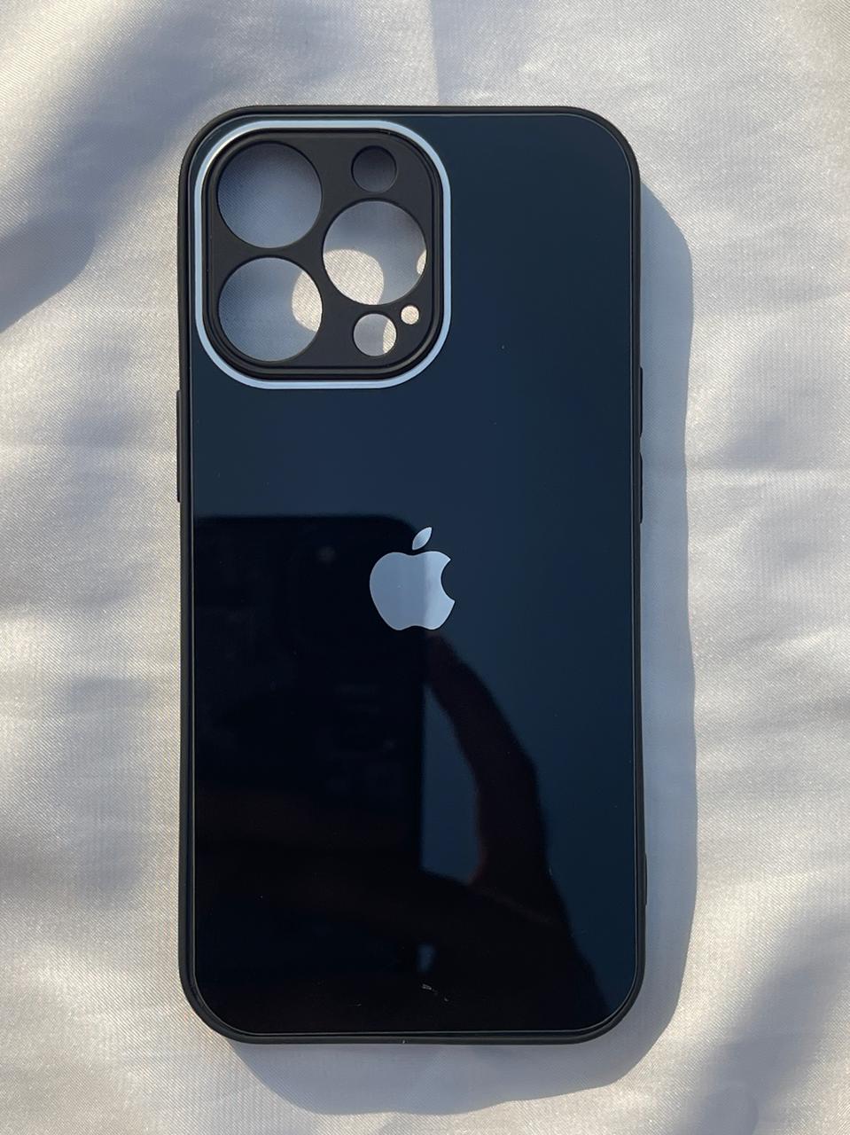 Black Glass Case with logo