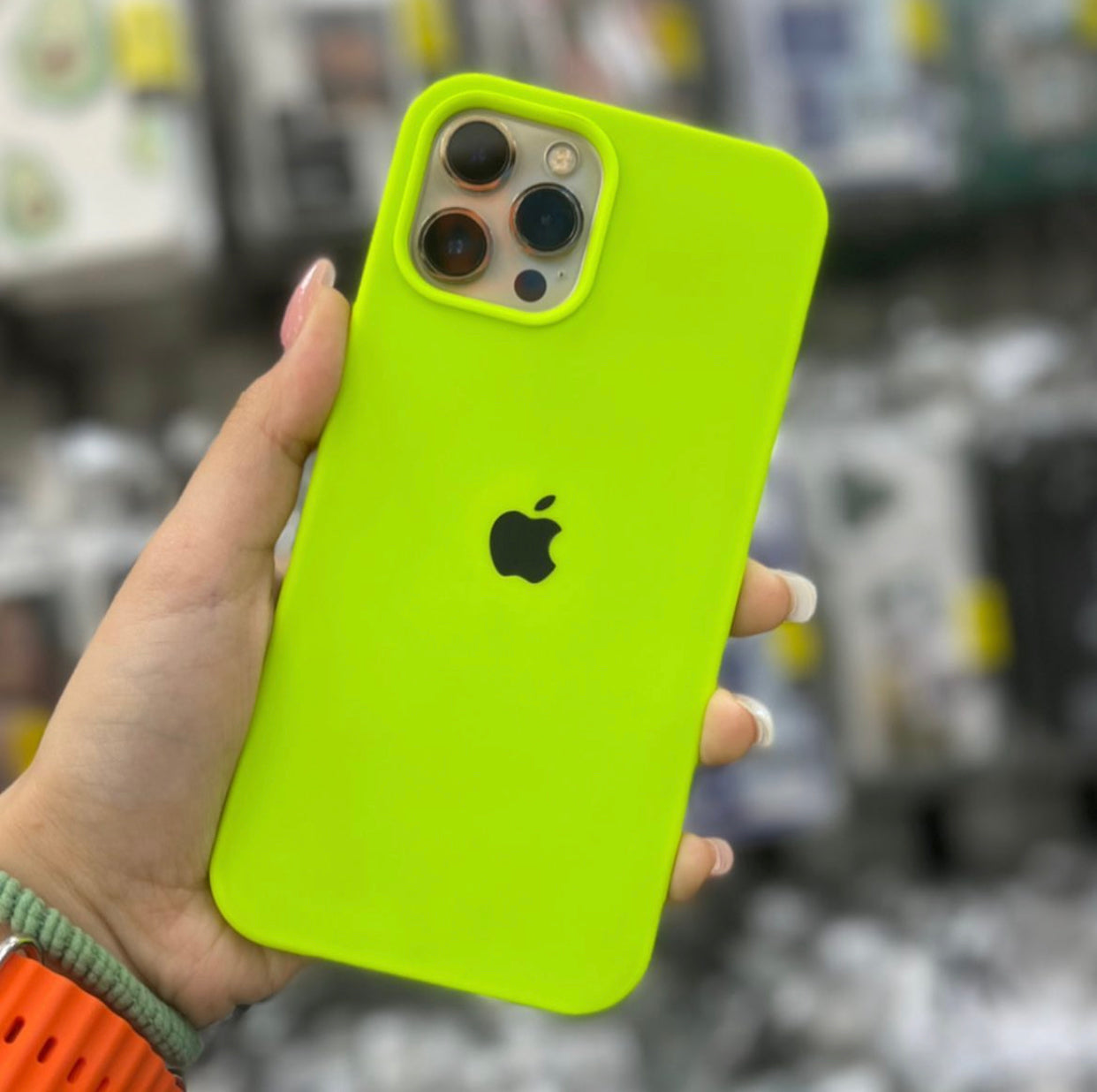 (Neon Green) iPhone Premium Quality Silicone Case