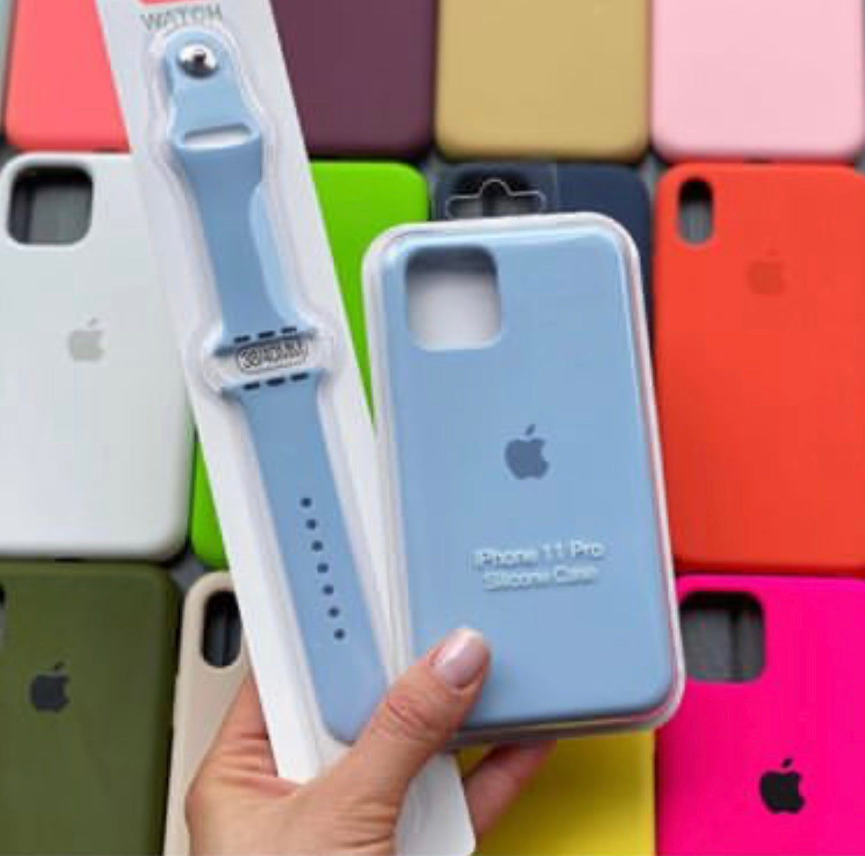 (Seira-Blue) iPhone Premium Silicone Case