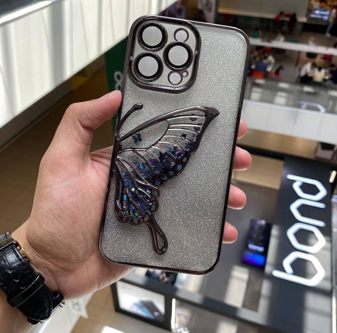 New Premium Butterfly Shimmer Case