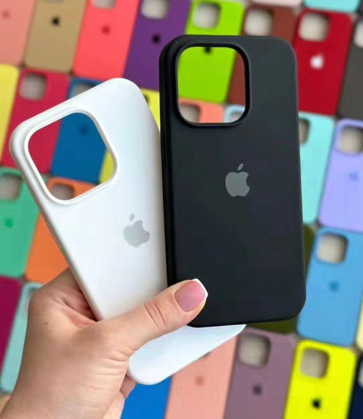 iPhone Premium Quality Silicone Case  (BLACK COLOR)