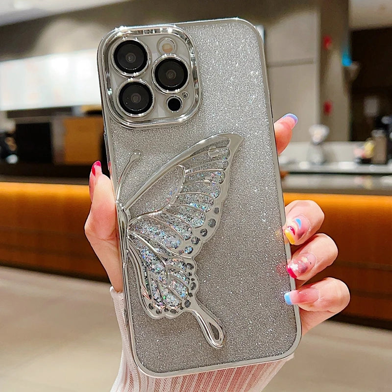 New Premium Butterfly Shimmer Case