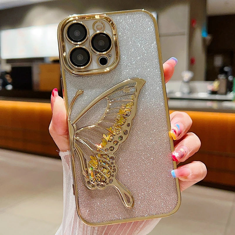 New Premium Butterfly Shimmer Case