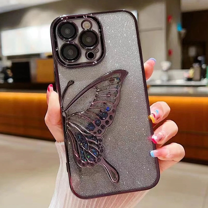 New Premium Butterfly Shimmer Case