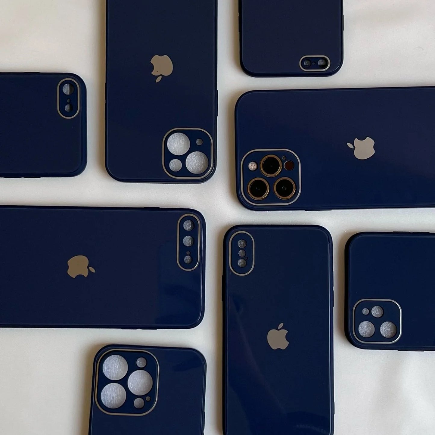 Navy-Blue Glass Case with logo