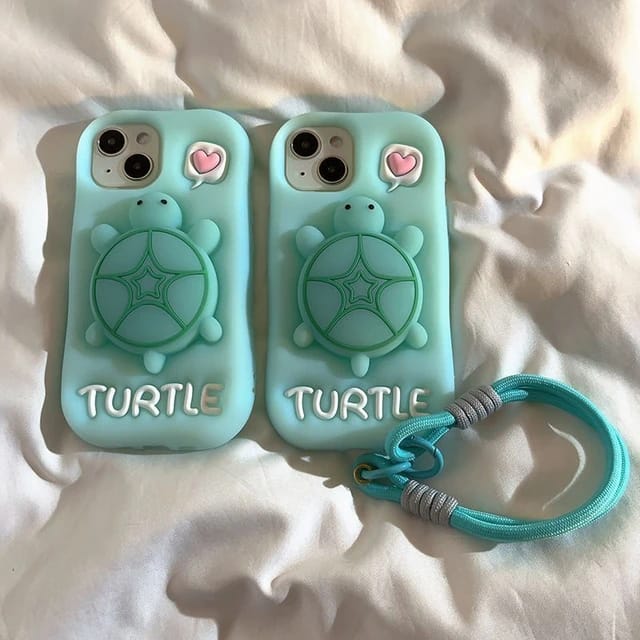 Trendy luminous turtle holder case (without chain)