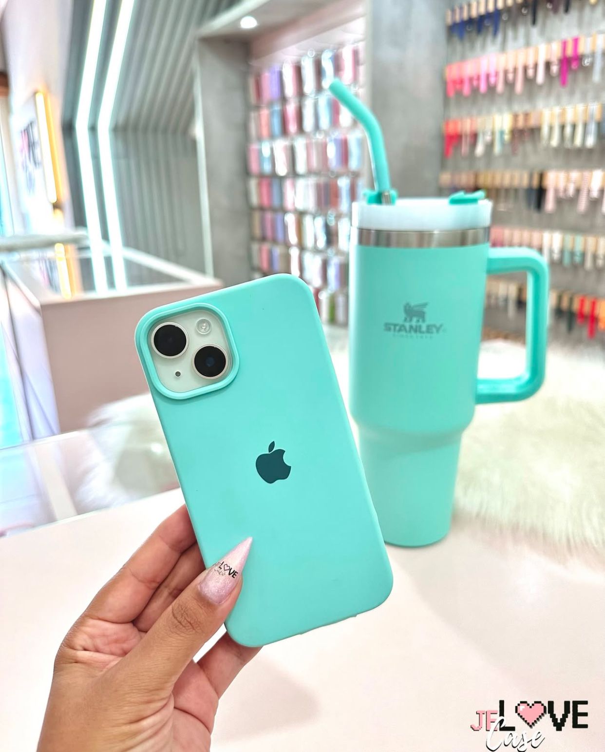 (Sea-Green) iPhone Premium Silicone Case