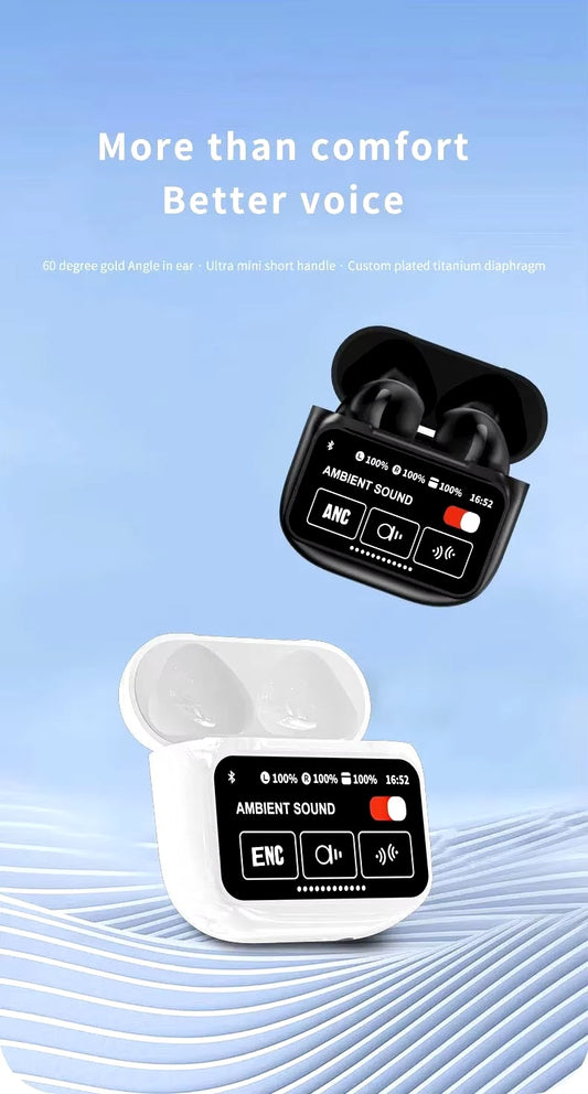 A9 Pro Apple Airpods ANC/ENC Noise Reduction Touch Control Bluetooth Wireless Earbuds