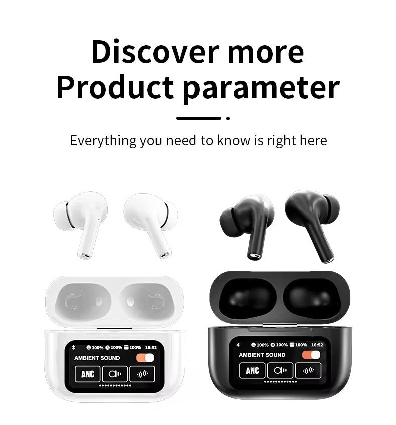 A9 Pro Apple Airpods ANC/ENC Noise Reduction Touch Control Bluetooth Wireless Earbuds