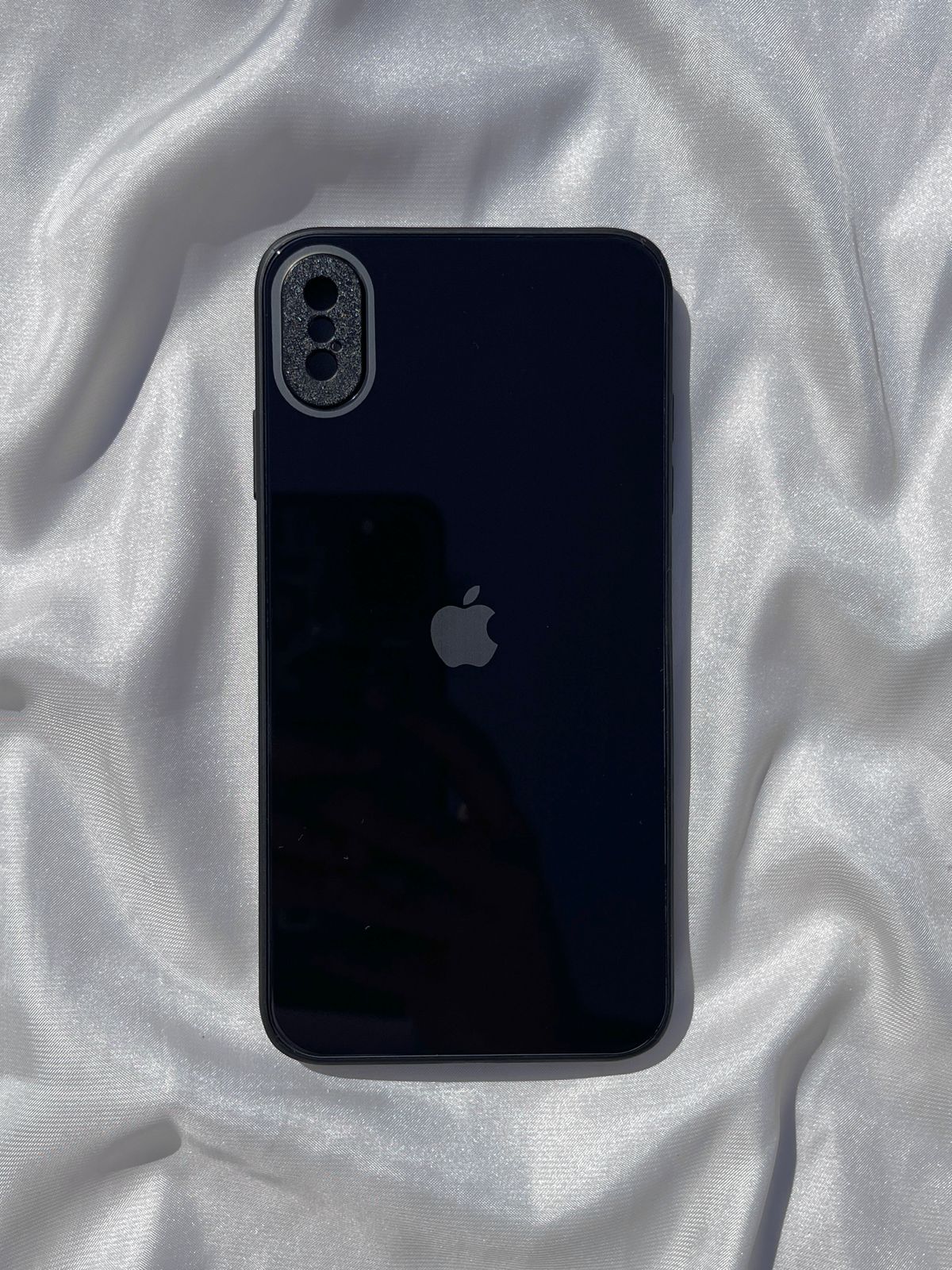 Black Glass Case with logo