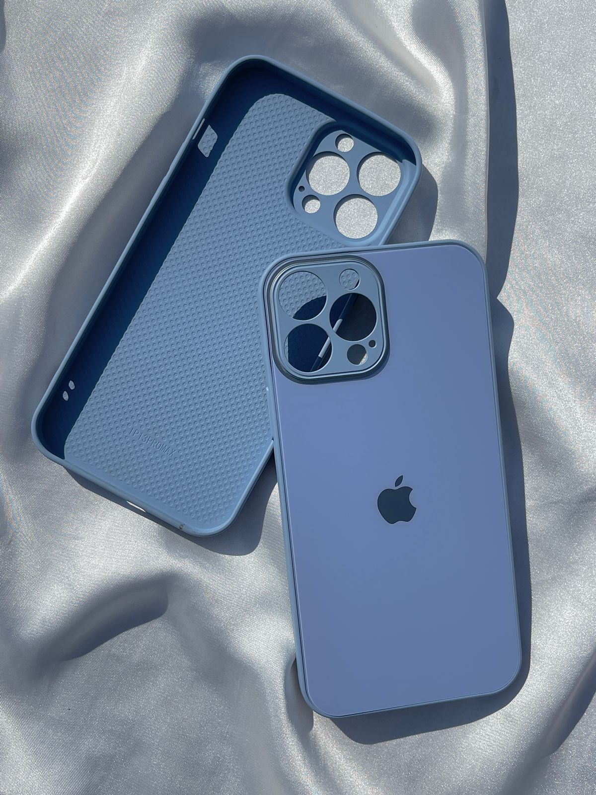 Seria Blue Glass Case with logo