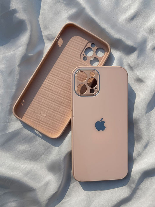 SandPink Glass Case with logo