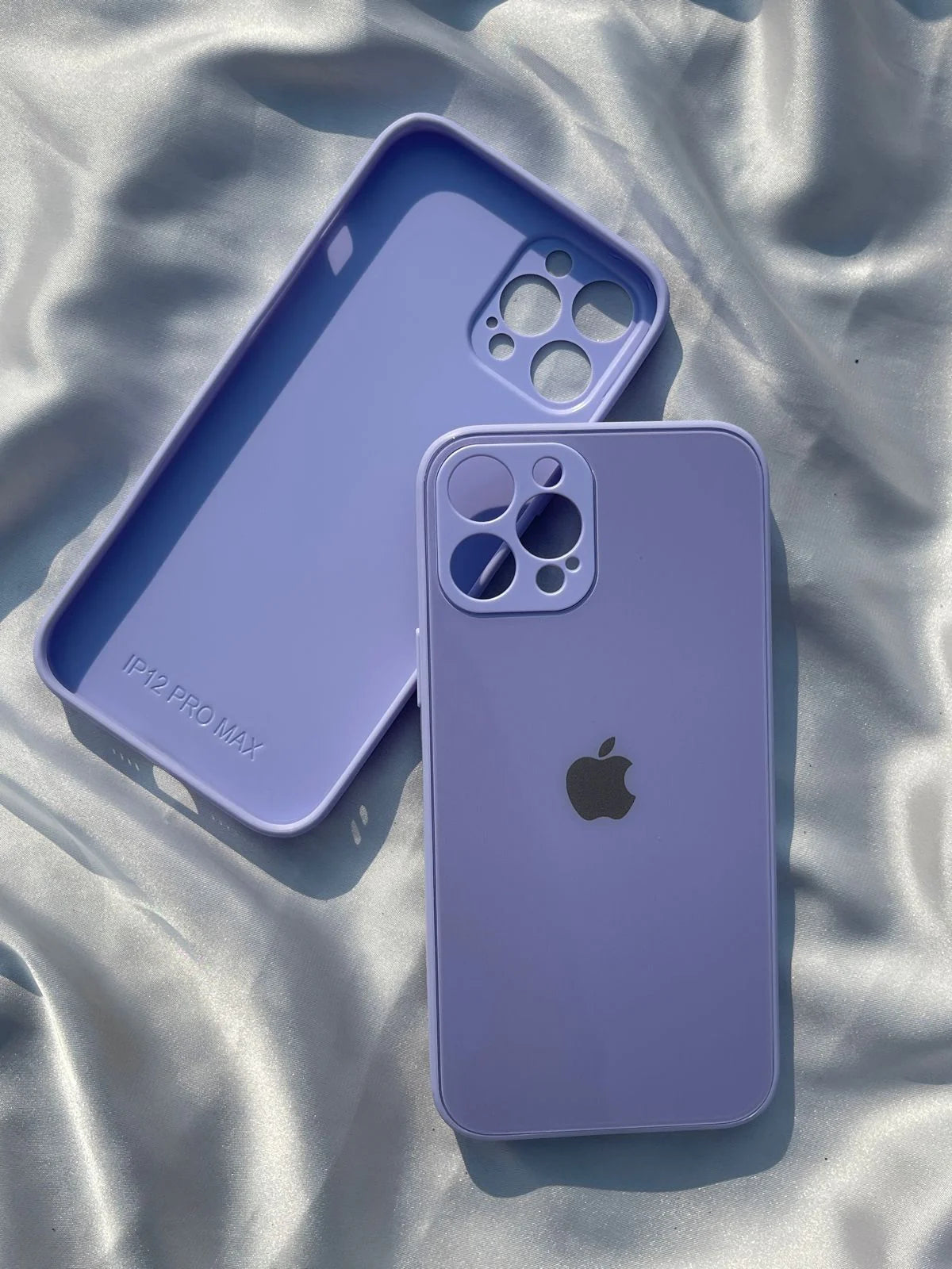 Lillac(light purple) Glass Case with logo