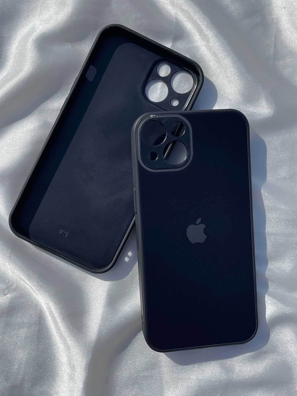 Black Glass Case with logo