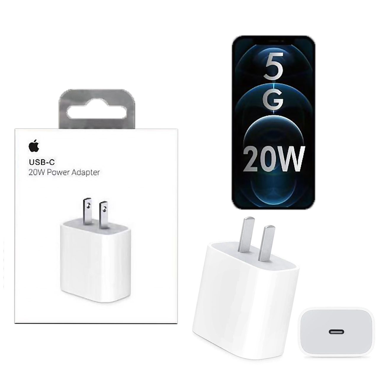 2 Pin 20w fast charging adapter