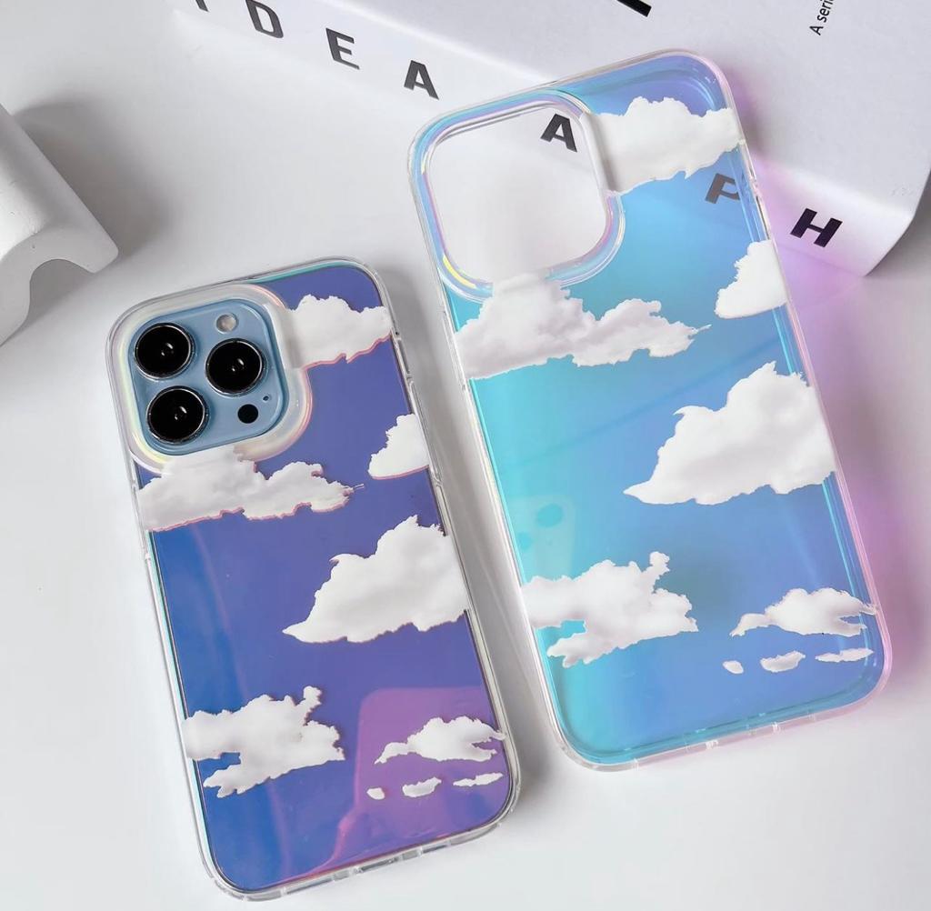 CLEAR CLOUD HOLOGRPAHIC CASE